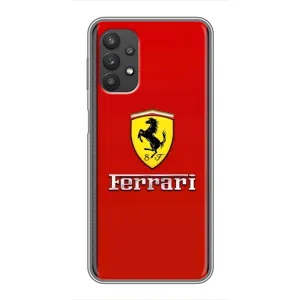 Силиконовый бампер с картинкой машины на Samsung Galaxy A32 (5G) (Ferrari Logo)