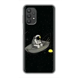 Силіконовый Чохол з принтом "Космонавти" на Samsung Galaxy A32 (5G) (Космонавт на рибалці)
