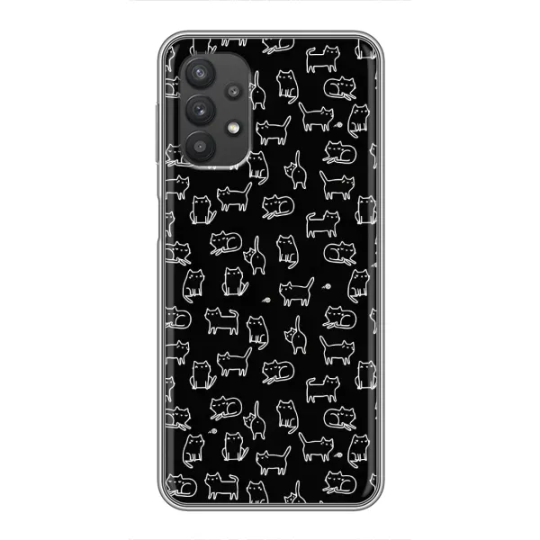 Чехол с рисунком «Котики на черном» для Samsung Galaxy A32 (5G) Чехол с рисунком «Котики на черном» для Samsung Galaxy A32 (5G)