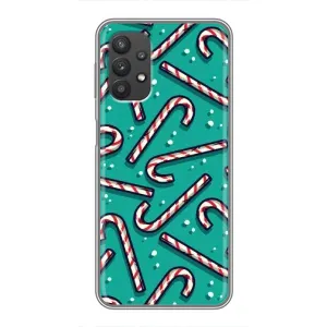 Силиконовый бампер на рождество для Samsung Galaxy A32 (5G) (Леденцы)