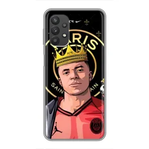 Чехол (TPU) с Футболистом на Samsung Galaxy A32 (5G) (Mbappe King)