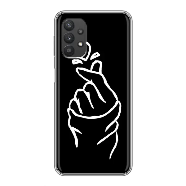 Чехол с рисунком «Сердце на черном» для Samsung Galaxy A32 (5G) Чехол с рисунком «Сердце на черном» для Samsung Galaxy A32 (5G)