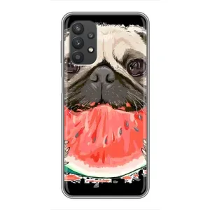 Чохол (ТПУ) Милі песики для Samsung Galaxy A32 (5G) (Смішний Мопс)