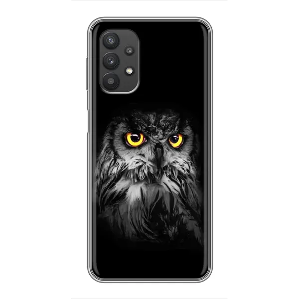 Чехол с рисунком «Сова на чёрном» для Samsung Galaxy A32 (5G) Чехол с рисунком «Сова на чёрном» для Samsung Galaxy A32 (5G)
