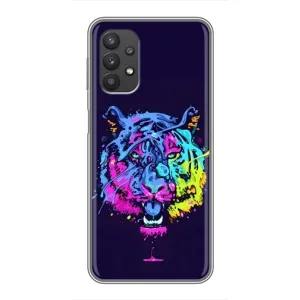 Силіконовий бампер з картинкою звірів для Samsung Galaxy A32 (5G) (Тигр-Арт)
