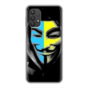 Чехол с Украинской символикой на Самсунг Галакси А32 (Анонимус патриот)