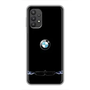Силиконовый бампер с картинкой машины на Samsung Galaxy A32 (Черный BMW)