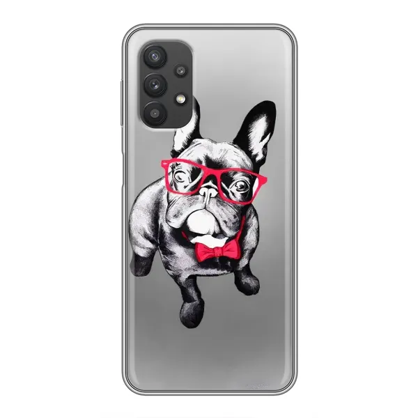 Чехол с рисунком «Бульдог в очках» для Samsung Galaxy A32 Чехол с рисунком «Бульдог в очках» для Samsung Galaxy A32