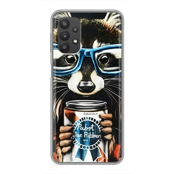 Чехол с рисунком «Енот в очках» для Samsung Galaxy A32 Чехол с рисунком «Енот в очках» для Samsung Galaxy A32