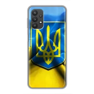 Чехол с картинкой (Патриотический ГЕРБ) на Samsung Galaxy A32 (Герб и Флаг Украины)