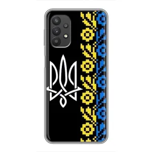 Силиконовый Чехол на Samsung Galaxy A32 (Герб и вышыванка)