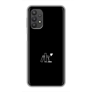 Чехол с картинками на черном фоне для Samsung Galaxy A32 (Книжки)