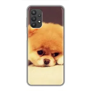 Чехол (ТПУ) Милые собачки для Samsung Galaxy A32 (Померанский шпиц)