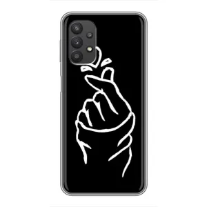 Чохол (Знак сердечка) для Samsung Galaxy A32 (Сердечко на чорному)