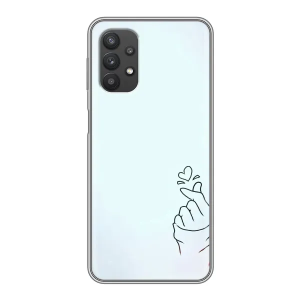 Чехол с рисунком «Сердце на голубом» для Samsung Galaxy A32 Чехол с рисунком «Сердце на голубом» для Samsung Galaxy A32