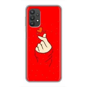Чохол (Знак сердечка) для Samsung Galaxy A32 (Сердечко на червоному)