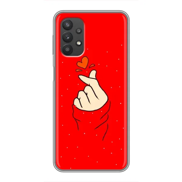 Чехол с рисунком «Сердце на красном» для Samsung Galaxy A32 Чехол с рисунком «Сердце на красном» для Samsung Galaxy A32