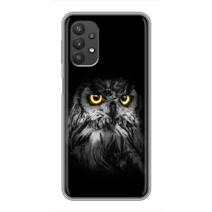 Чехлы с принтом СОВЫ для Samsung Galaxy A32 (Сова на чёрном)