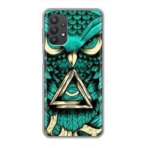 Чехлы с принтом СОВЫ для Samsung Galaxy A32 (Зеленая сова)