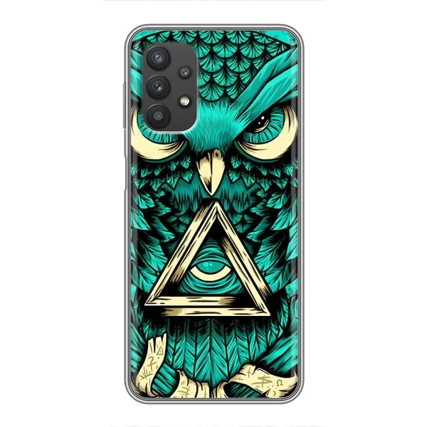 Чехол с рисунком «Зеленая сова» для Samsung Galaxy A32 Чехол с рисунком «Зеленая сова» для Samsung Galaxy A32