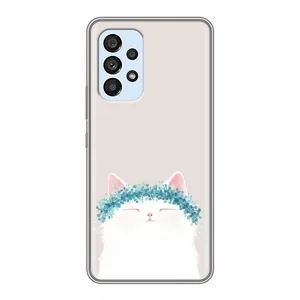 Чехол на тематику: Коты для Samsung Galaxy A33 (5G) (Белый котик)