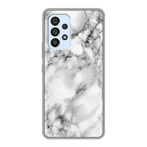 Чехол с текстурой Мрамора на Самсунг Галакси А33 (5G) (Белый мрамор)