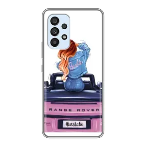 Силіконовый Чохол на Samsung Galaxy A33 (5G) з картинкой Модных девушек (Дівчина на машині)