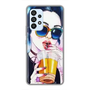 Чохол з картинкою Модні Дівчата Samsung Galaxy A33 (5G) (Дівчина з коктейлем)
