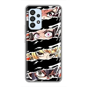 Силиконовые чехлы с глазами Anime для Самсунг Галакси А33 (5G) (Глаза на чорном)