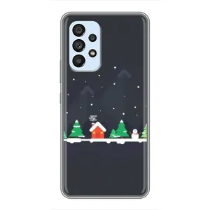 Силіконовий бампер на різдво для Samsung Galaxy A33 (5G) (Місто зимове)