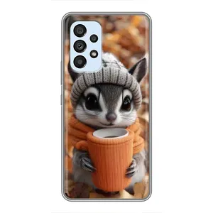 Друкований чохол 'Звірята з кавою' для Samsung Galaxy A33 (5G) (Гризунчик з кавою)