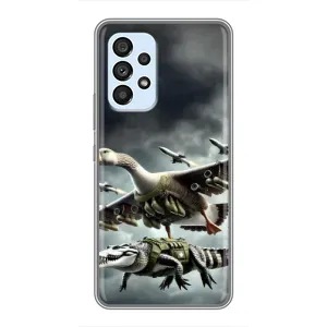 Чехол с мемами тралалело тралала для Samsung Galaxy A33 (5G) (Гусини и крокодило)