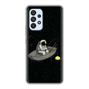 Силиконовый Чехол с принтом "Космонавты" на Samsung Galaxy A33 (5G) (Космонавт на рыбалке)