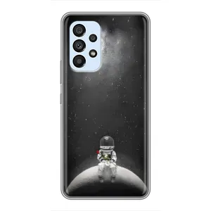 Силиконовый Чехол с принтом "Космонавты" на Samsung Galaxy A33 (5G) (Космонавт романтик)