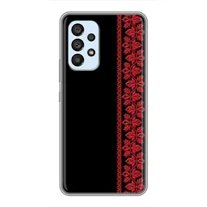 Силиконовый Чехол на Samsung Galaxy A33 (5G) (Красная Вышиванка)