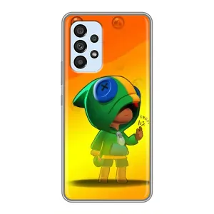 Чехол Бравл Старс для Samsung Galaxy A33 (5G) (LEON в кофте)