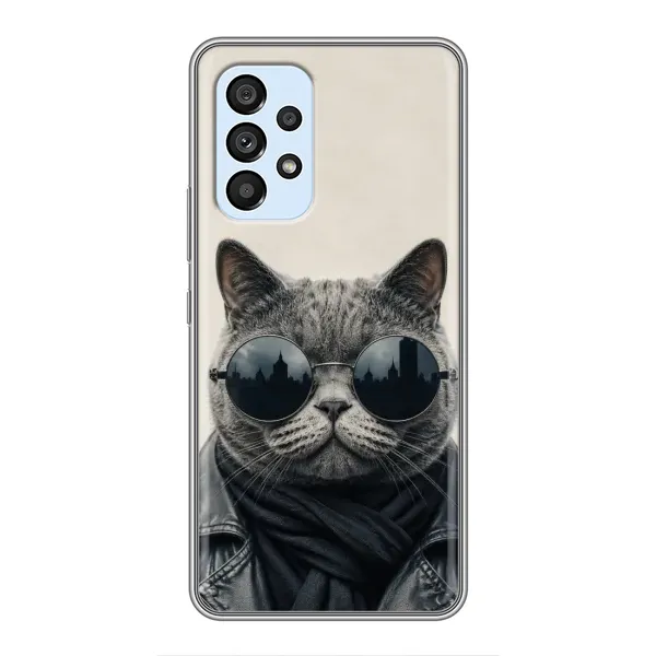 Чехол с рисунком «Модный кот» для Samsung Galaxy A33 (5G) Чехол с рисунком «Модный кот» для Samsung Galaxy A33 (5G)