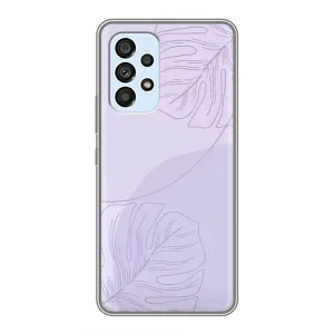 Чехол цветочный дизайн для Samsung Galaxy A33 (5G) (Монстера фиолетовая)