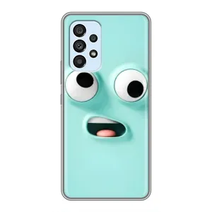 Силиконовые Чехлы (смешные стикеры) для Samsung Galaxy A33 (5G) (Забавное мятное лицо)