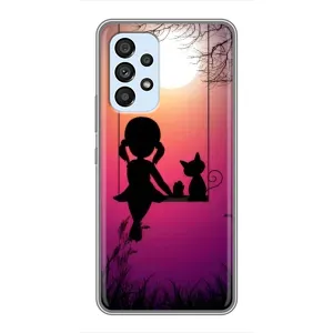 Девчачий Чехол для Samsung Galaxy A33 (5G) (На качели)