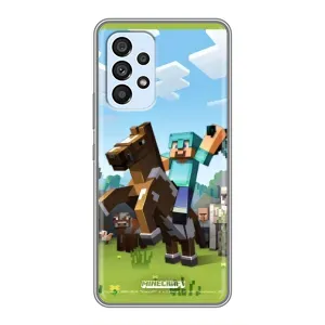 Чехлы для Samsung Galaxy A33 (5G) (Персонажи Майн Крафт) (На коне)