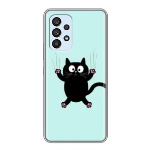 Силиконовый чехол с котиком для Samsung Galaxy A33 (5G) (Падающий кот)