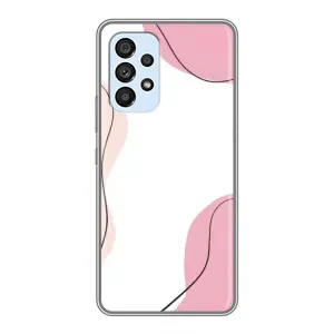 Чехол цветочный дизайн для Samsung Galaxy A33 (5G) (Розовый фон)