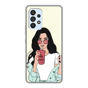 Силіконовый Чохол на Samsung Galaxy A33 (5G) з картинкой Модных девушек (З напоєм)