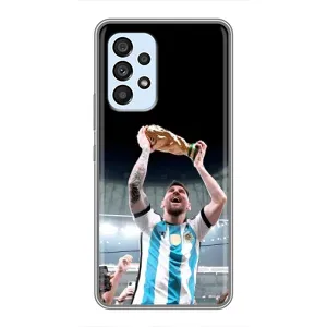 Чехлы Лео Месси Аргентина для Samsung Galaxy A33 (5G) (Счастливый Месси)