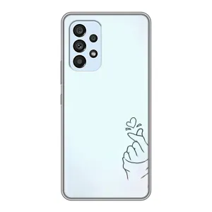 Чехлы (Знак сердечка) на Samsung Galaxy A33 (5G) (Сердце на голубом)