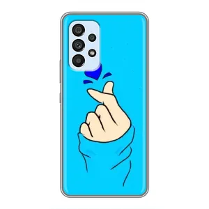 Чехлы (Знак сердечка) на Samsung Galaxy A33 (5G) (Сердце на синем)