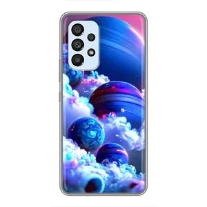 Чехлы КОСМОС для Samsung Galaxy A33 (5G) (Синие планеты)