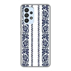 Силиконовый Чехол на Samsung Galaxy A33 (5G) с картинкой Вышиванки (Синяя вышиванка)