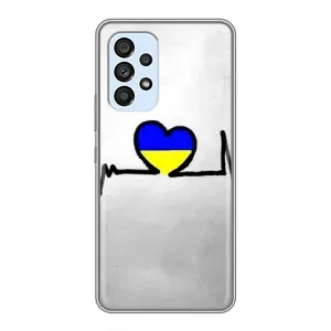 Силиконовый Чехол на Samsung Galaxy A33 (5G) (Я-Украина) (Украинская кардиограмма)